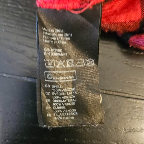 💥$5 ADD ON - H&M Women's Red & Blue Button Down Plaid Dress / Top Size 2 Casual - Picture 6 of 6